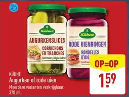 ALDI Kühne augurken of rode uien aanbieding