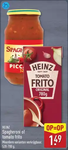 ALDI Heinz spagheroni of tomato frito aanbieding