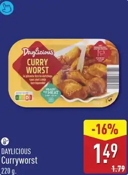 ALDI Daylicious curryworst aanbieding