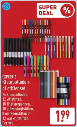 ALDI Expertiz kleurpotloden of stiftenset aanbieding