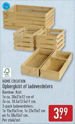 ALDI Home creation opbergkist of ladeverdelers aanbieding