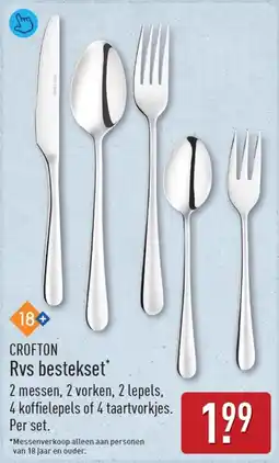 ALDI Crofton rvs bestekset aanbieding