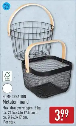 ALDI Home creation metalen mand aanbieding