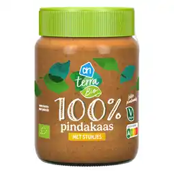 Albert Heijn AH Terra Plantaardig biologisch 100% pindakaas aanbieding