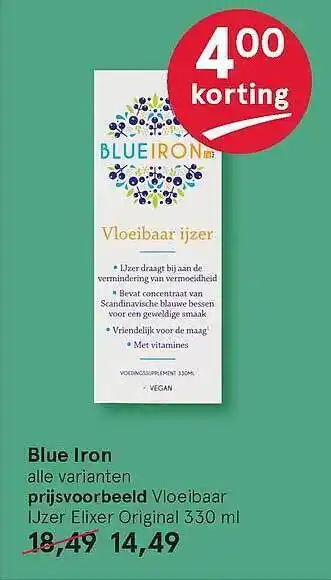 Etos Blue Iron 330ml aanbieding