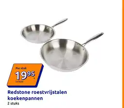 Action Redstone roestvrijstalen koekenpannen aanbieding