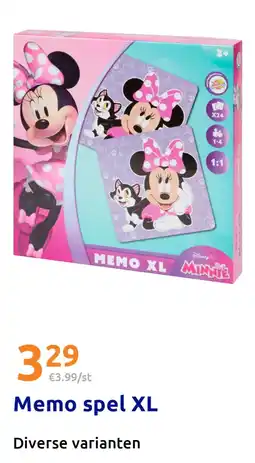 Action Memo spel XL aanbieding