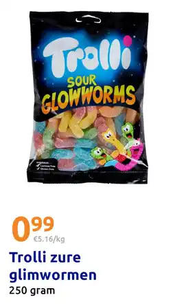 Action Trolli zure glimwormen aanbieding