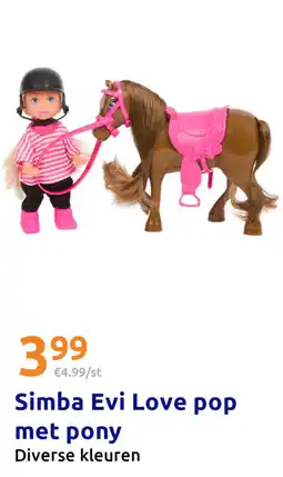 Action Simba Evi Love pop met pony aanbieding