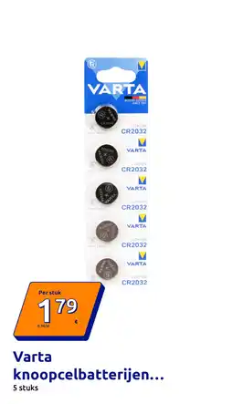 Action Varta knoopcelbatterijen CR2032 aanbieding