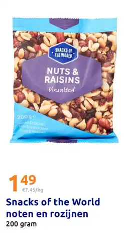 Action Snacks of the World noten en rozijnen aanbieding