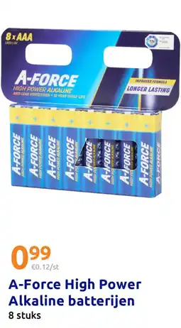 Action A-Force High Power Alkaline batterijen aanbieding
