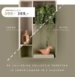 Xooon Trentino, Wand-element 85 cm. - mdf gelakt - Creme aanbieding