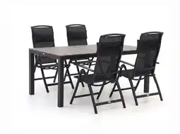 Kees Smit + 15% kassakorting | Forza Capri/Fidenza 160cm dining tuinset 5-delig verstelbaar aanbieding