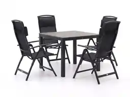 Kees Smit + 15% kassakorting | Forza Capri/Fidenza 90cm dining tuinset 5-delig verstelbaar aanbieding