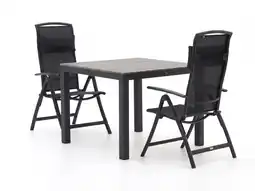 Kees Smit + 15% kassakorting | Forza Capri/Fidenza 90cm dining tuinset 3-delig verstelbaar aanbieding