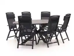 Kees Smit + 15% kassakorting | Forza Capri/Fidenza ovaal 220cm dining tuinset 7-delig verstelbaar aanbieding