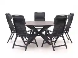 Kees Smit + 15% kassakorting | Forza Capri/Fidenza ø149cm dining tuinset 6-delig verstelbaar aanbieding