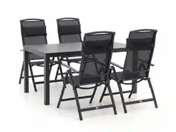 Kees Smit + 15% kassakorting | Forza Capri/Menzano 160cm dining tuinset 5-delig verstelbaar aanbieding