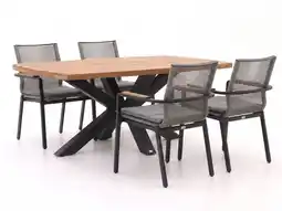 Kees Smit Bellagio Marudo/Induno Deens Ovaal 180cm dining tuinset 5-delig stapelbaar aanbieding