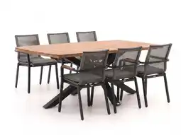 Kees Smit Bellagio Marudo/Induno Deens Ovaal 220cm dining tuinset 7-delig stapelbaar aanbieding