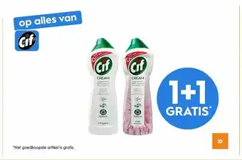 Blokker Op Alles Van Cif 1+1 Gratis aanbieding