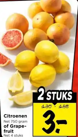Vomar Voordeelmarkt Citroenen of Grape- fruit aanbieding