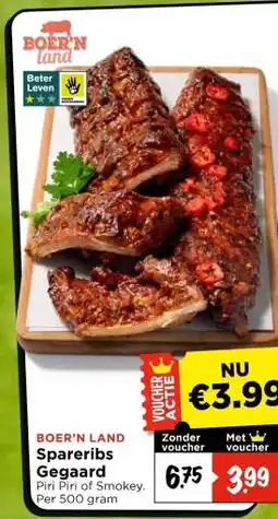 Vomar Voordeelmarkt BOER'N LAND Spareribs Gegaard aanbieding