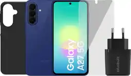 Coolblue Samsung Galaxy A27 128GB Blauw 5G + Compleet Accessoirepakke aanbieding