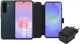 Coolblue Samsung Galaxy A37 128GB Donkergroen 5G + Basis Accessoirepakket aanbieding