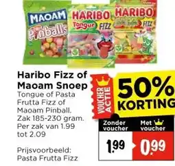 Vomar Voordeelmarkt Haribo Fizz of Maoam Snoep aanbieding