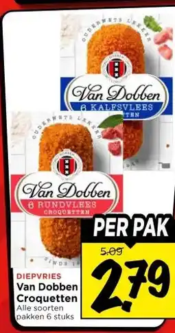 Vomar Voordeelmarkt DIEPVRIES Van Dobben Croquetten aanbieding