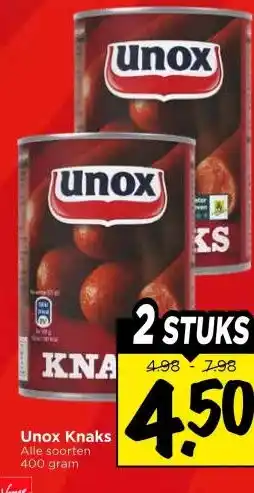 Vomar Voordeelmarkt Unox Knaks aanbieding