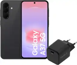 Coolblue Samsung Galaxy A37 128GB Zwart 5G + BlueBuilt Oplader met Usb C Poort 45W Zwart aanbieding