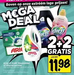Vomar Voordeelmarkt Ariel of Dreft Wasmiddel of Wasverzachter aanbieding