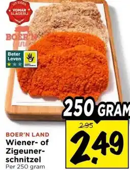 Vomar Voordeelmarkt BOER'N LAND Wiener- of Zigeuner- schnitzel aanbieding
