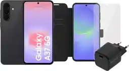 Coolblue Samsung Galaxy A37 128GB Zwart 5G + Compleet Accessoirepakket aanbieding