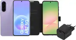 Coolblue Samsung Galaxy A57 256GB Paars 5G + Basis Accessoirepakket aanbieding
