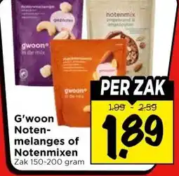 Vomar Voordeelmarkt G'woon Noten- melanges of Notenmixen aanbieding