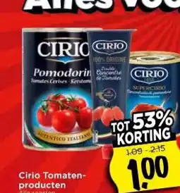 Vomar Voordeelmarkt Cirio Tomaten- producten aanbieding