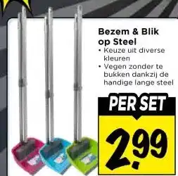 Vomar Voordeelmarkt Bezem & Blik op Steel aanbieding
