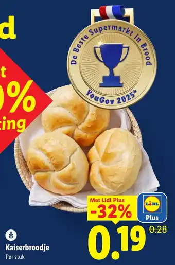 Lidl Kaiserbroodje aanbieding
