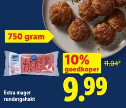 Lidl Extra mager rundergehakt aanbieding