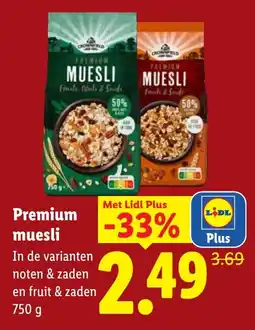 Lidl Premium muesli aanbieding
