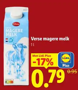 Lidl Verse magere melk aanbieding