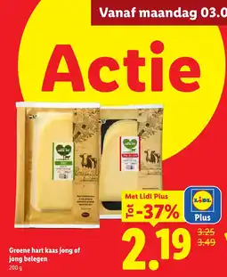 Lidl Groene hart kaas jong of jong belegen aanbieding