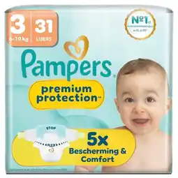 Trekpleister Pampers Premium Protection Maat 3 Luiers aanbieding