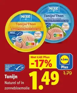Lidl Nixe Tonijn aanbieding