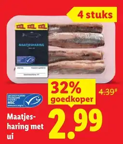 Lidl Maatjes-haring met ui aanbieding