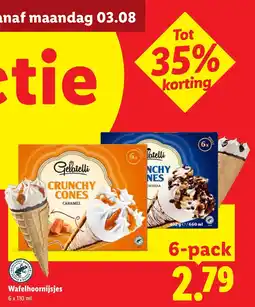 Lidl Gelatelli Wafelhoornijsjes aanbieding